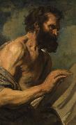 Anthony Van Dyck Study of a Bearded Man with Hands Raised, painting